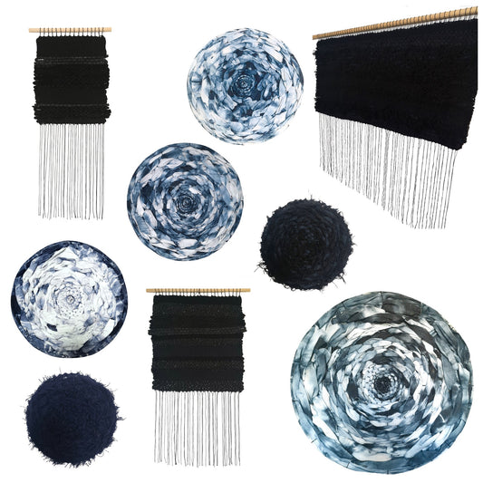 Hand dyed circular weaving