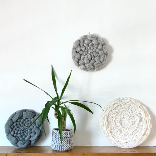 Grey circular weaving