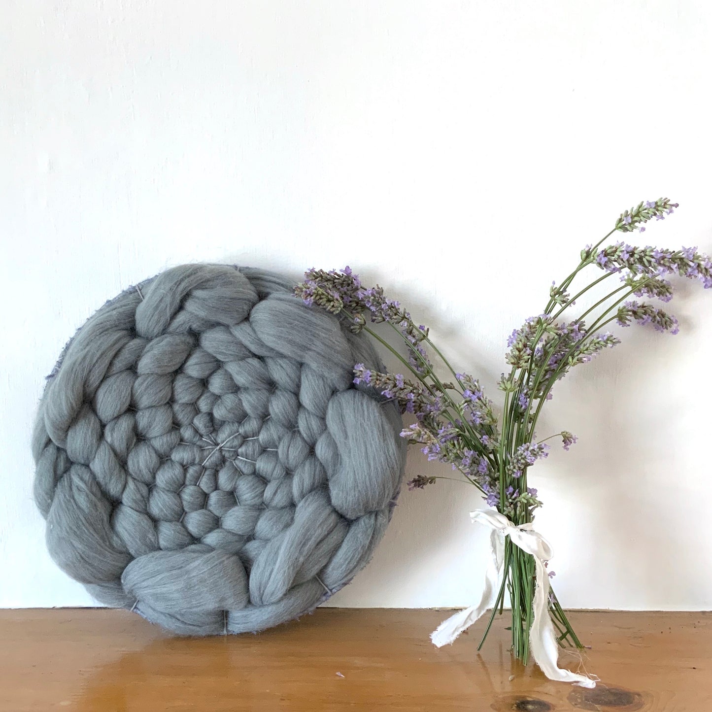 Grey circular weaving