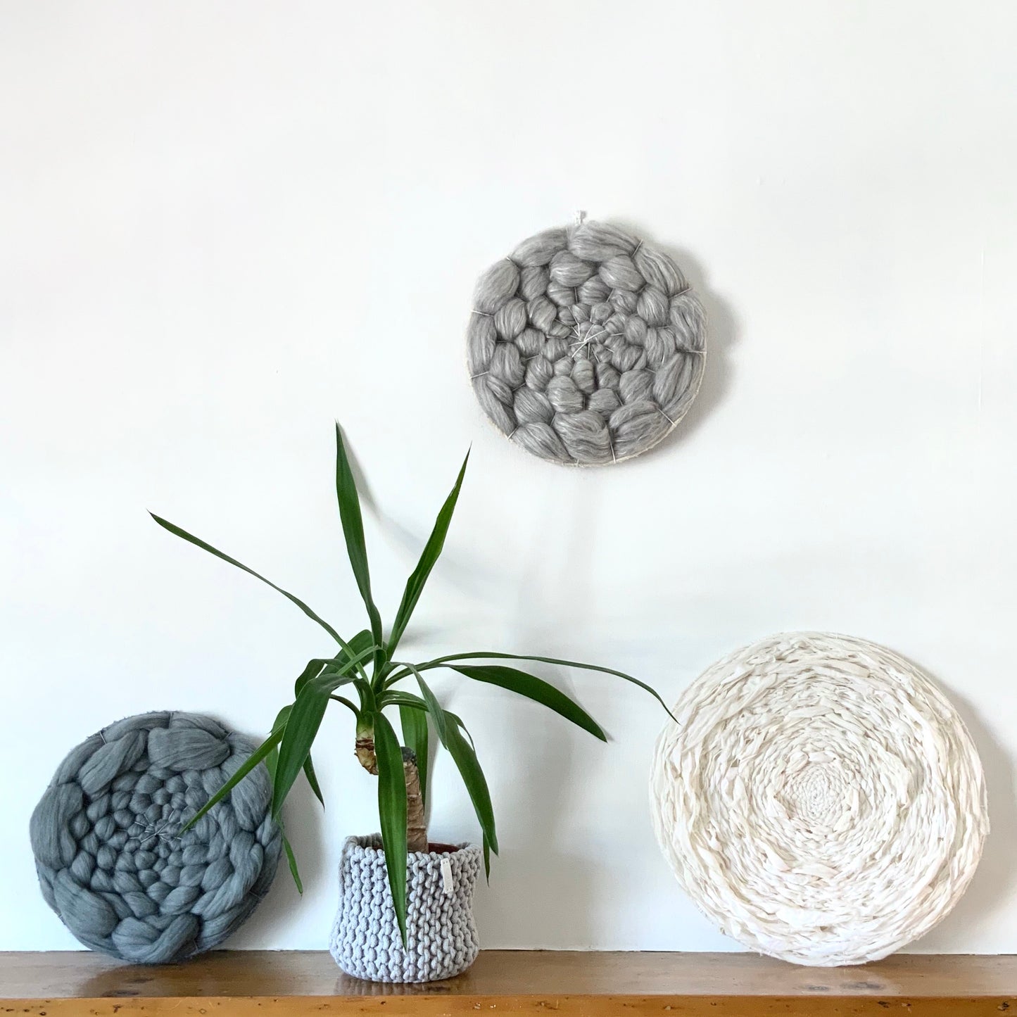 Grey circular weaving