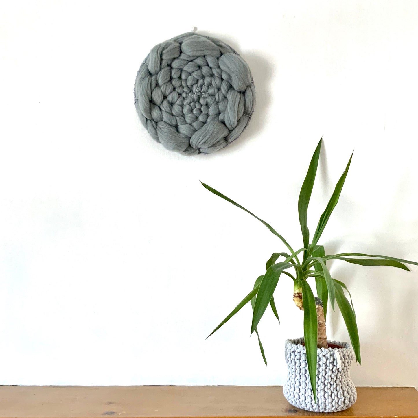 Grey circular weaving